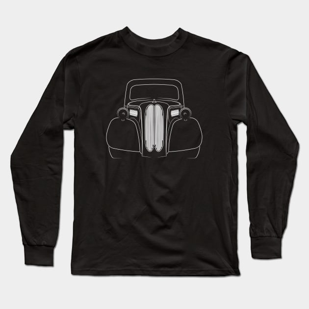 Ford Anglia - front stencil, white Long Sleeve T-Shirt by mal_photography